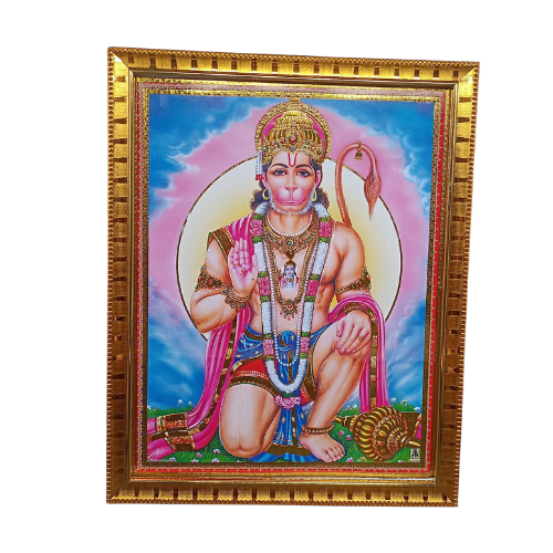 god photo hanuman(anjaneyar) a4 size frame